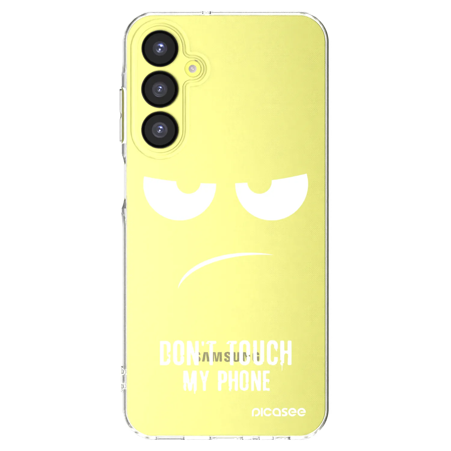 Picasee Samsung Galaxy A25 A256B 5G Hülle - Transparentes Silikon - Don't Touch My Phone