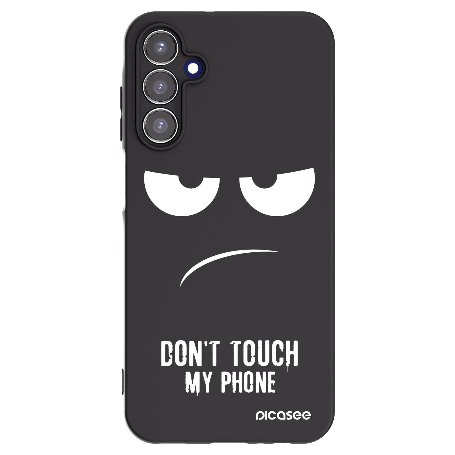 Picasee Samsung Galaxy A15 A155F 4G Hülle - Schwarzes Silikon - Don't Touch My Phone