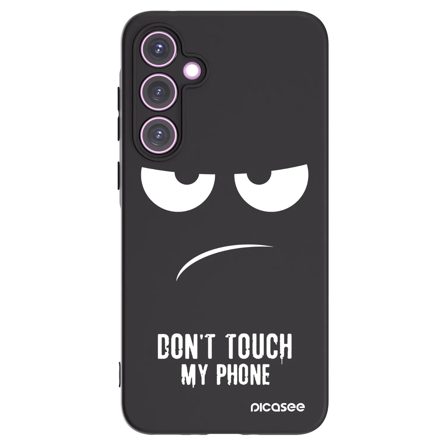 Picasee Samsung Galaxy A35 5G A356B Hülle - Schwarzes Silikon - Don't Touch My Phone
