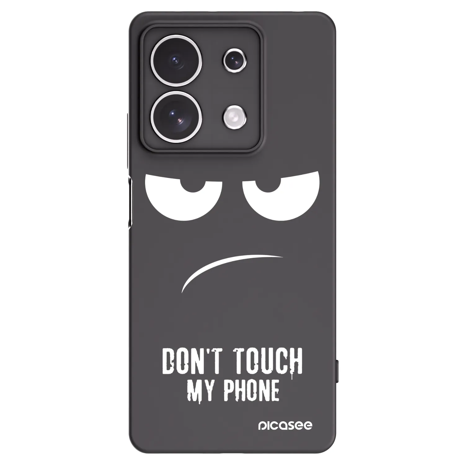 Picasee Xiaomi Redmi Note 13 4G Hülle - Schwarzes Silikon - Don't Touch My Phone