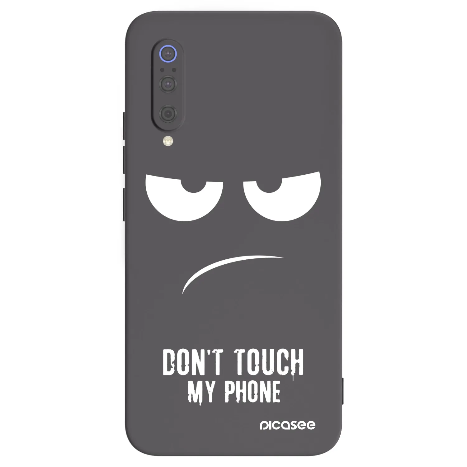 Picasee Xiaomi Mi 9 Hülle - Schwarzes Silikon - Don't Touch My Phone