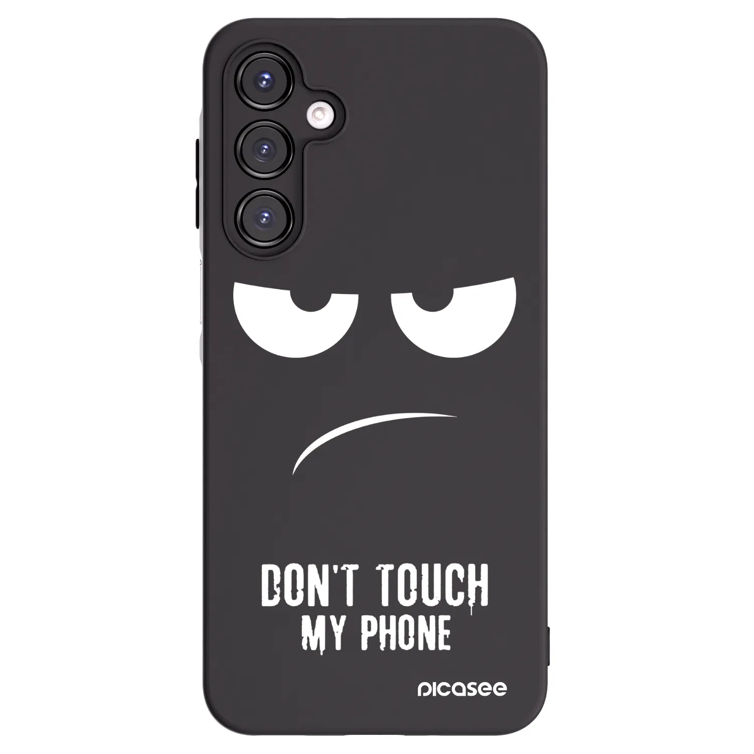 Picasee Samsung Galaxy A16 5G Hülle - Schwarzes Silikon - Don't Touch My Phone