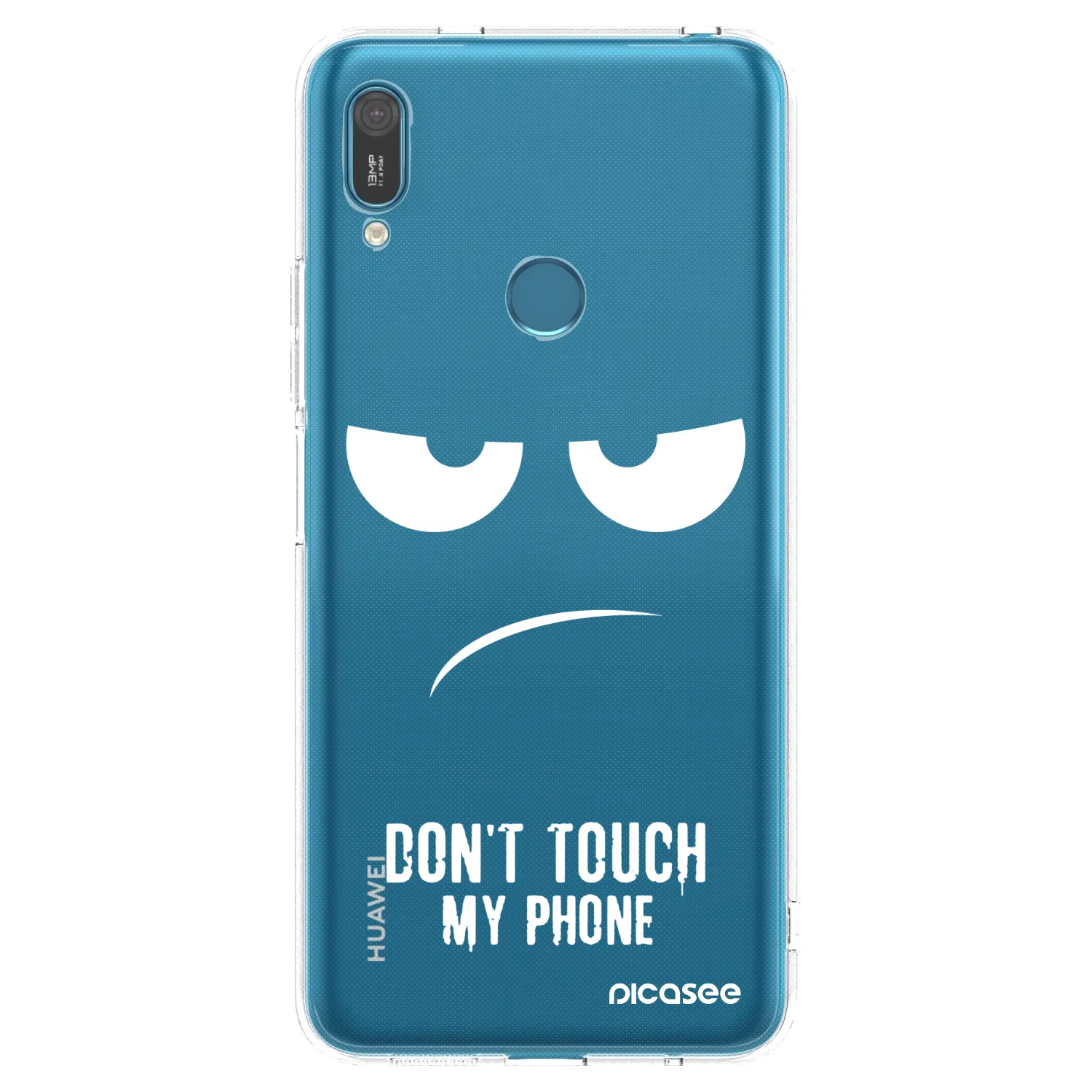 Picasee Huawei Y7 2019 Hülle - Transparentes Silikon - Don't Touch My Phone