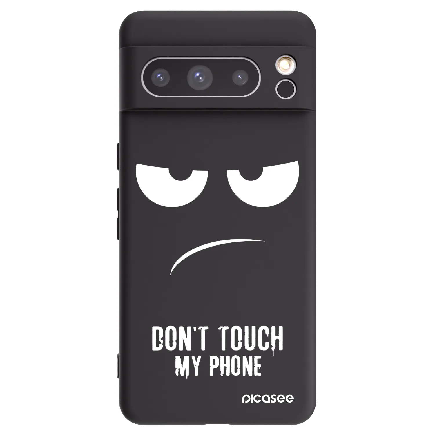 Picasee Google Pixel 8 Pro Hülle - Schwarzes Silikon - Don't Touch My Phone