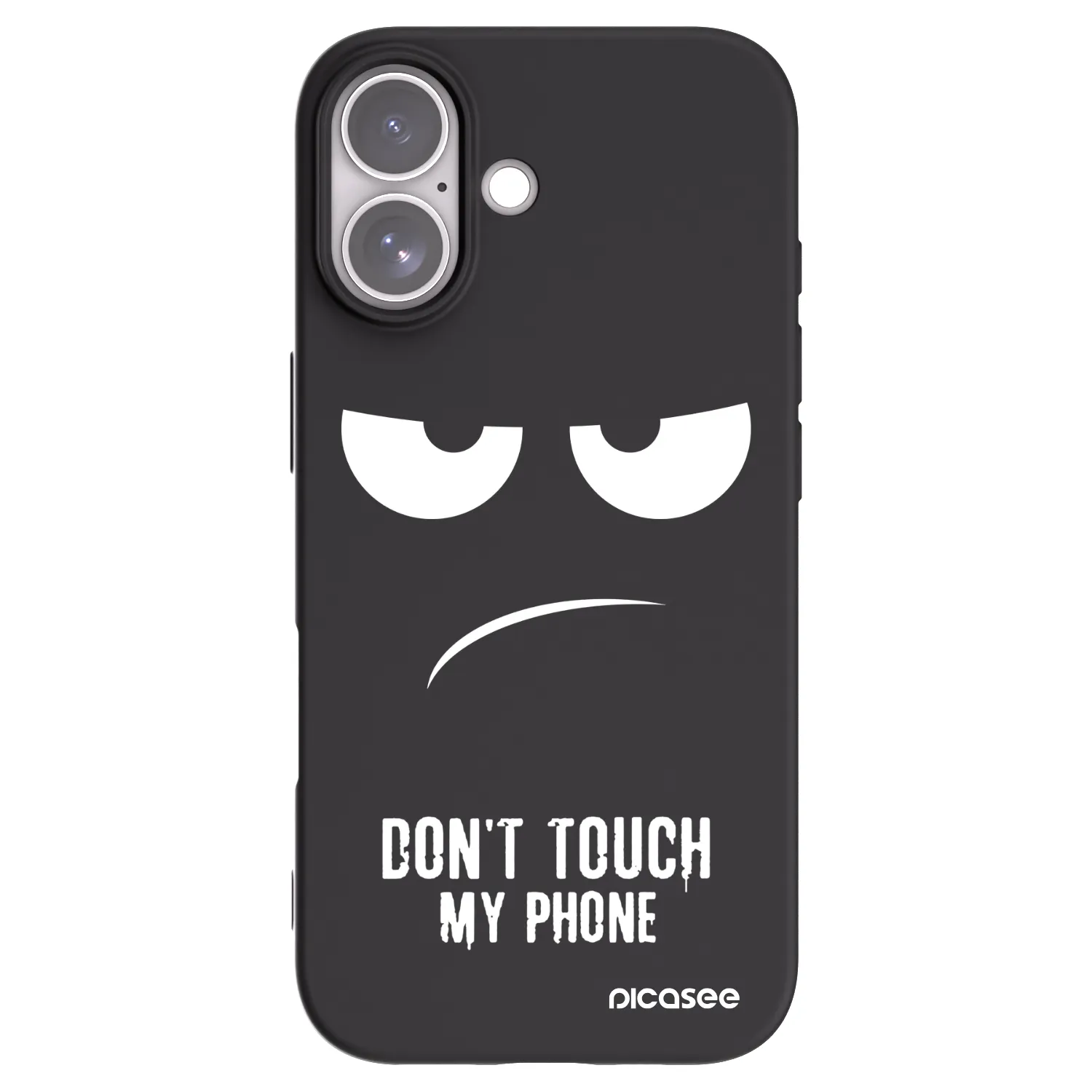 Picasee Apple iPhone 17 Hülle - Schwarzes Silikon - Don't Touch My Phone