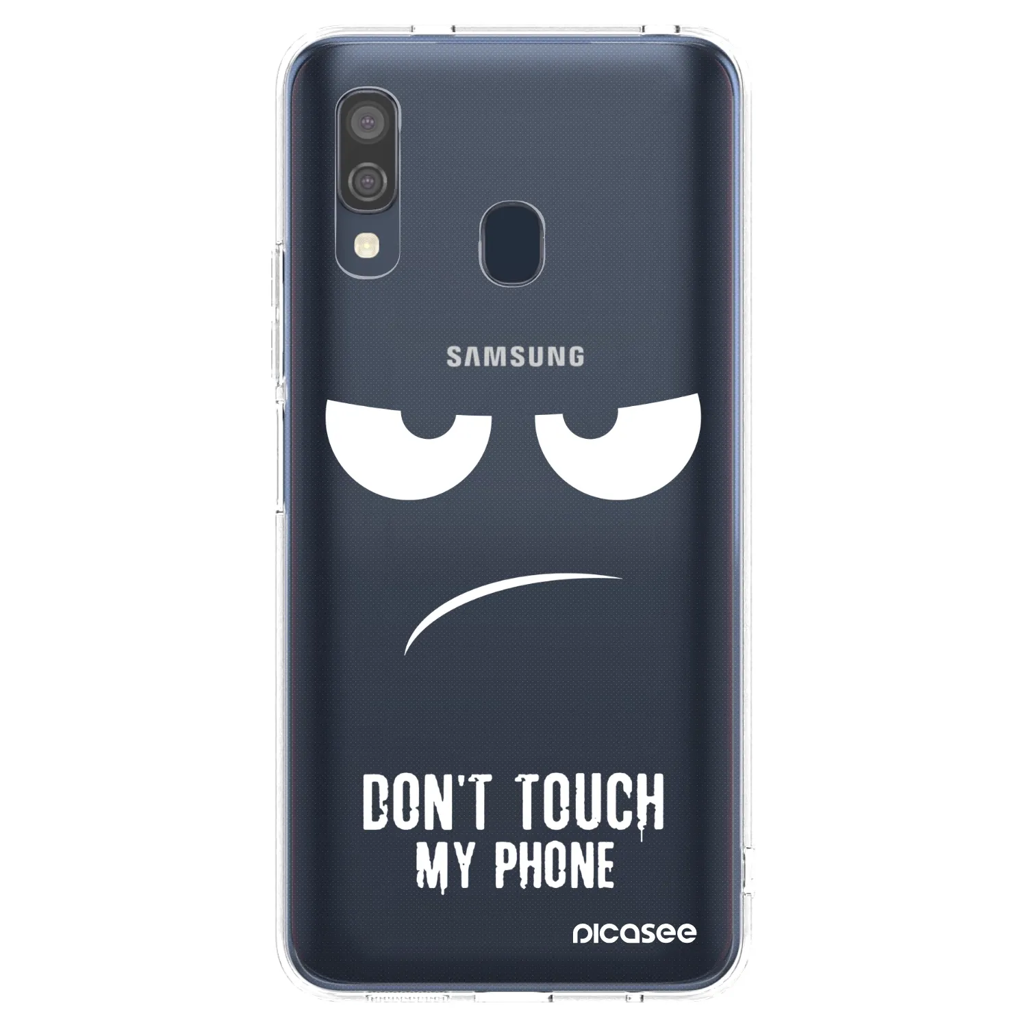 Picasee Samsung Galaxy A40 A405F Hülle - Transparentes Silikon - Don't Touch My Phone