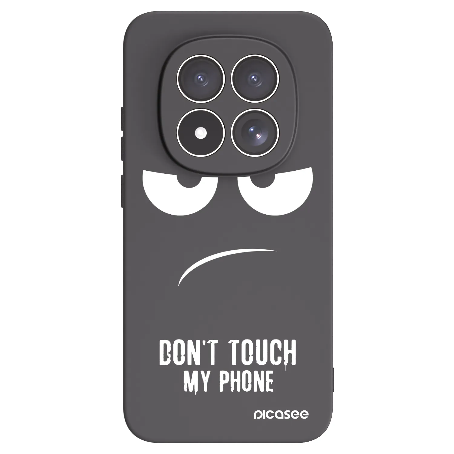 Picasee Xiaomi Redmi Note 15 Pro 4G Hülle - Schwarzes Silikon - Don't Touch My Phone