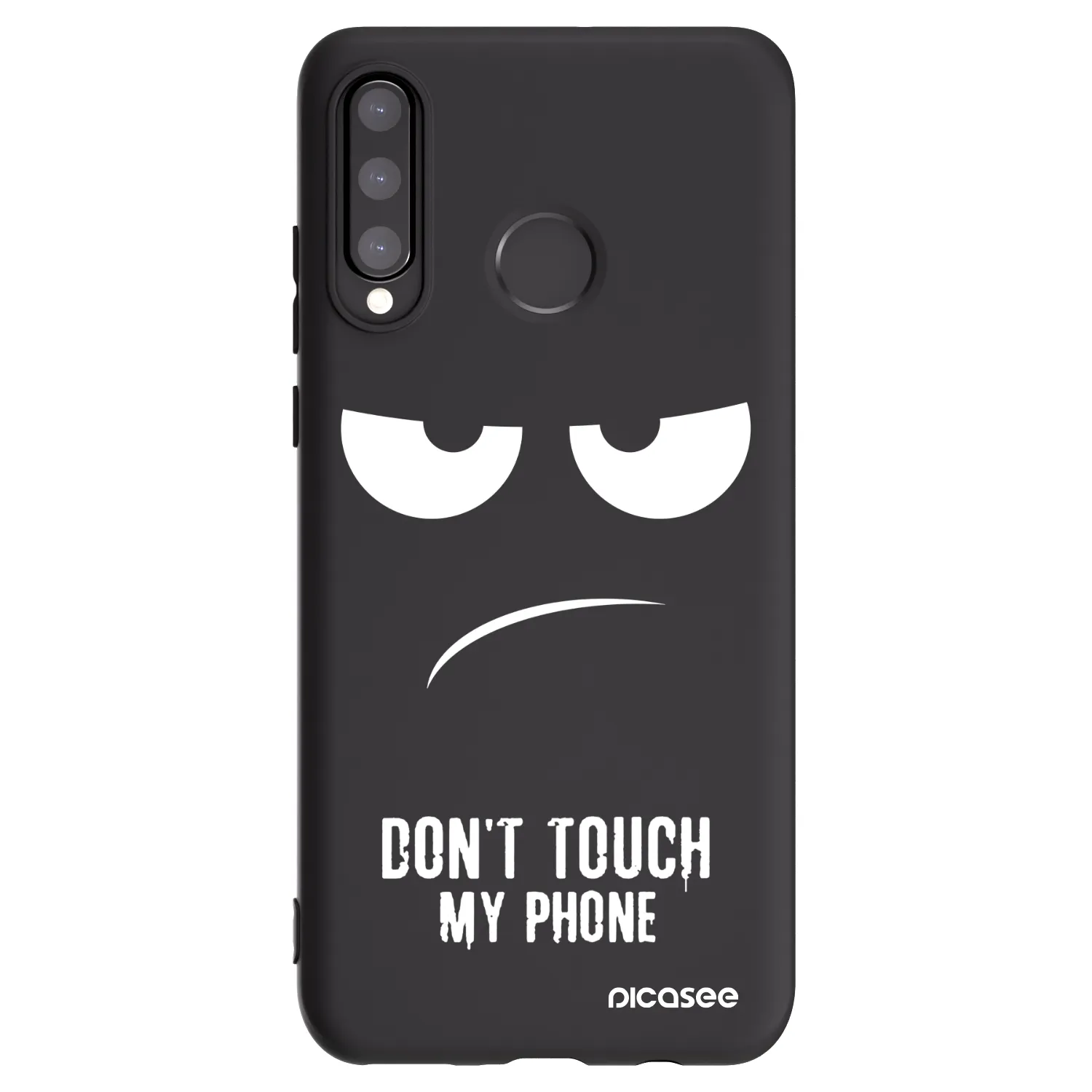 Picasee Huawei P30 Lite Hülle - Schwarzes Silikon - Don't Touch My Phone
