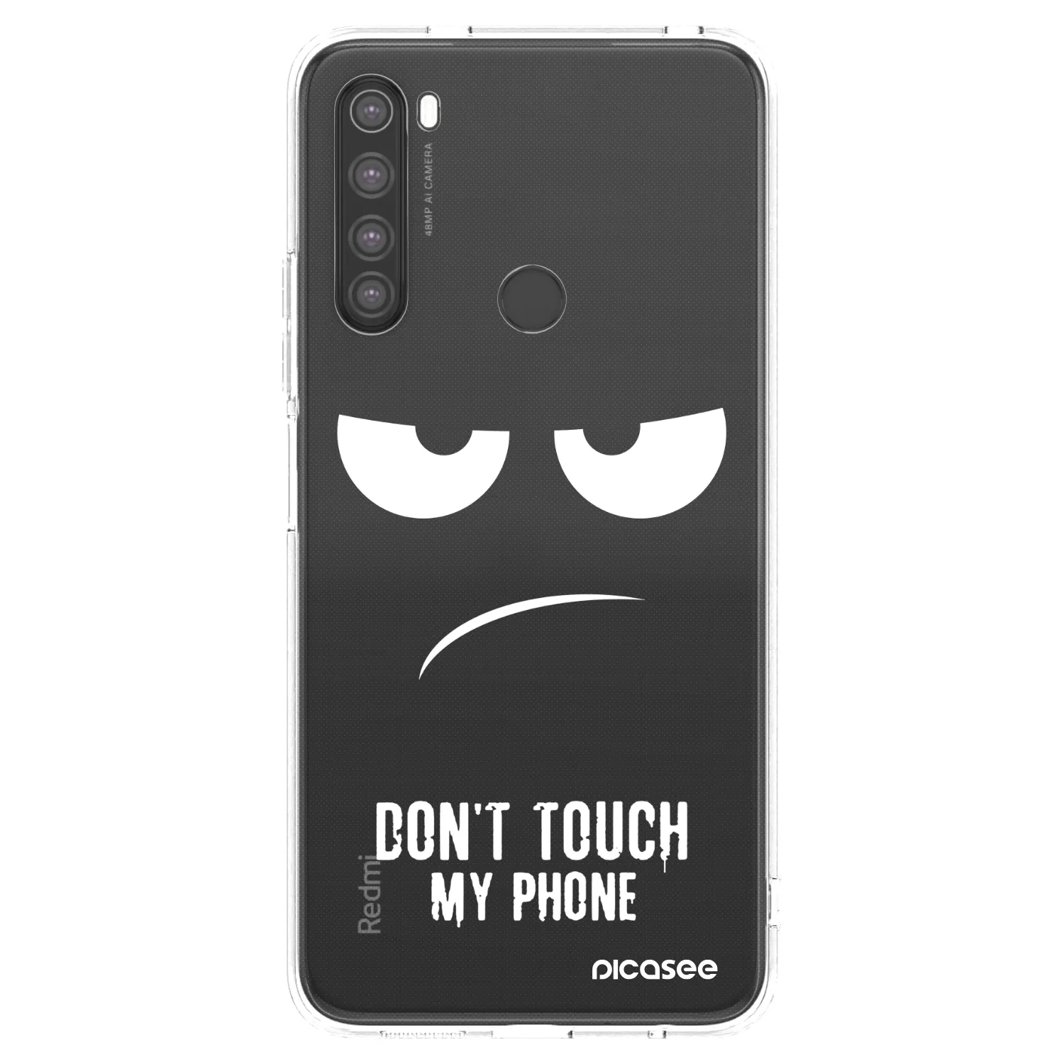 Picasee Xiaomi Redmi Note 8 Hülle - Transparentes Silikon - Don't Touch My Phone