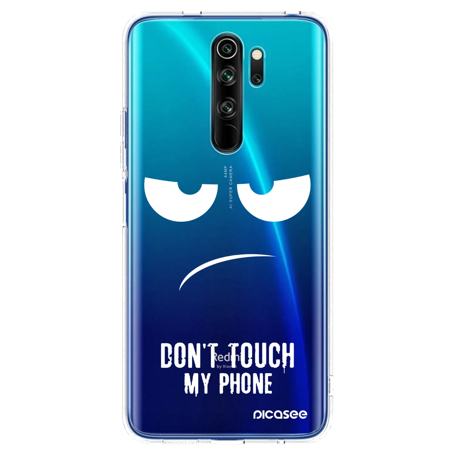 Picasee Xiaomi Redmi Note 8 Pro Hülle - Transparentes Silikon - Don't Touch My Phone