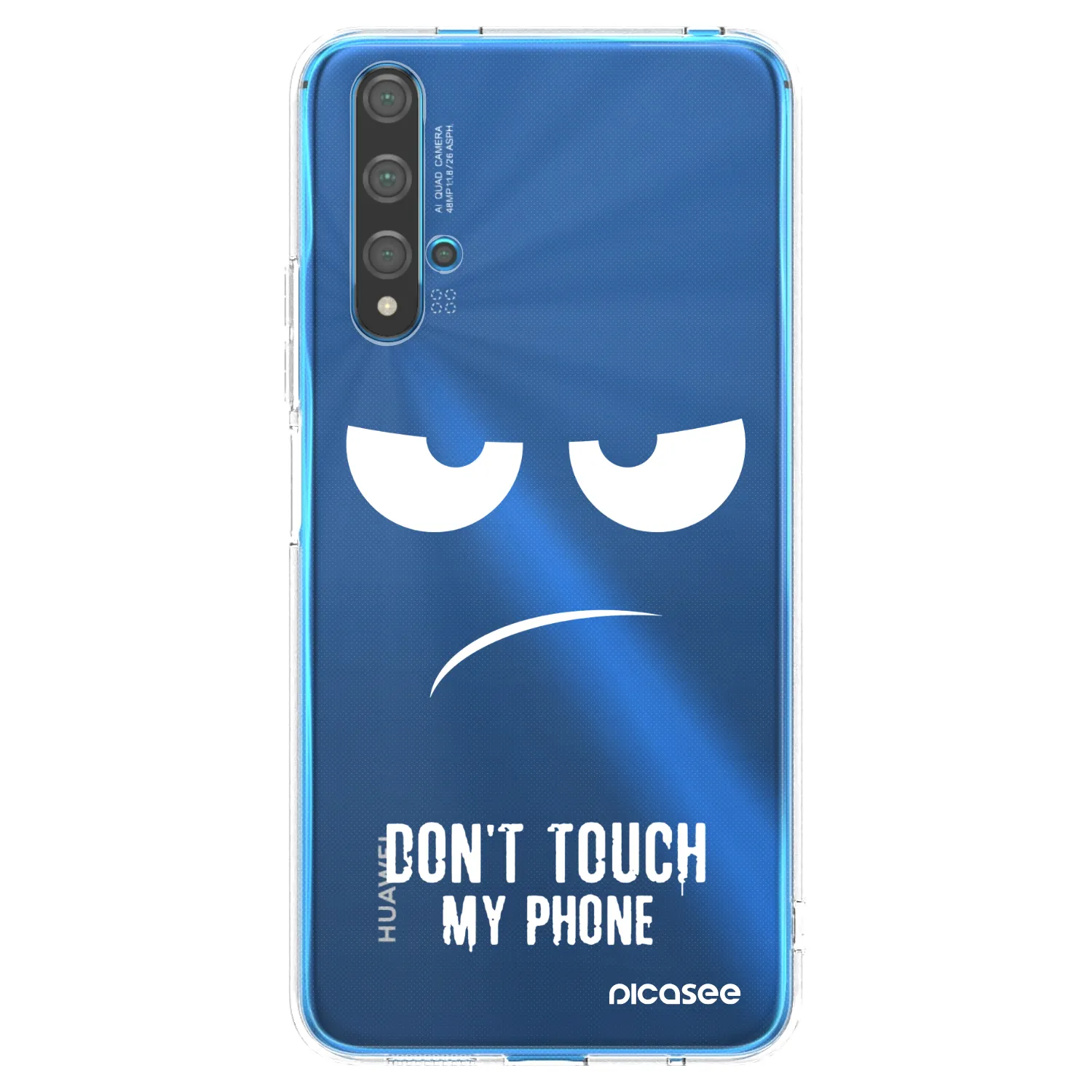Picasee Huawei Nova 5T Hülle - Transparentes Silikon - Don't Touch My Phone