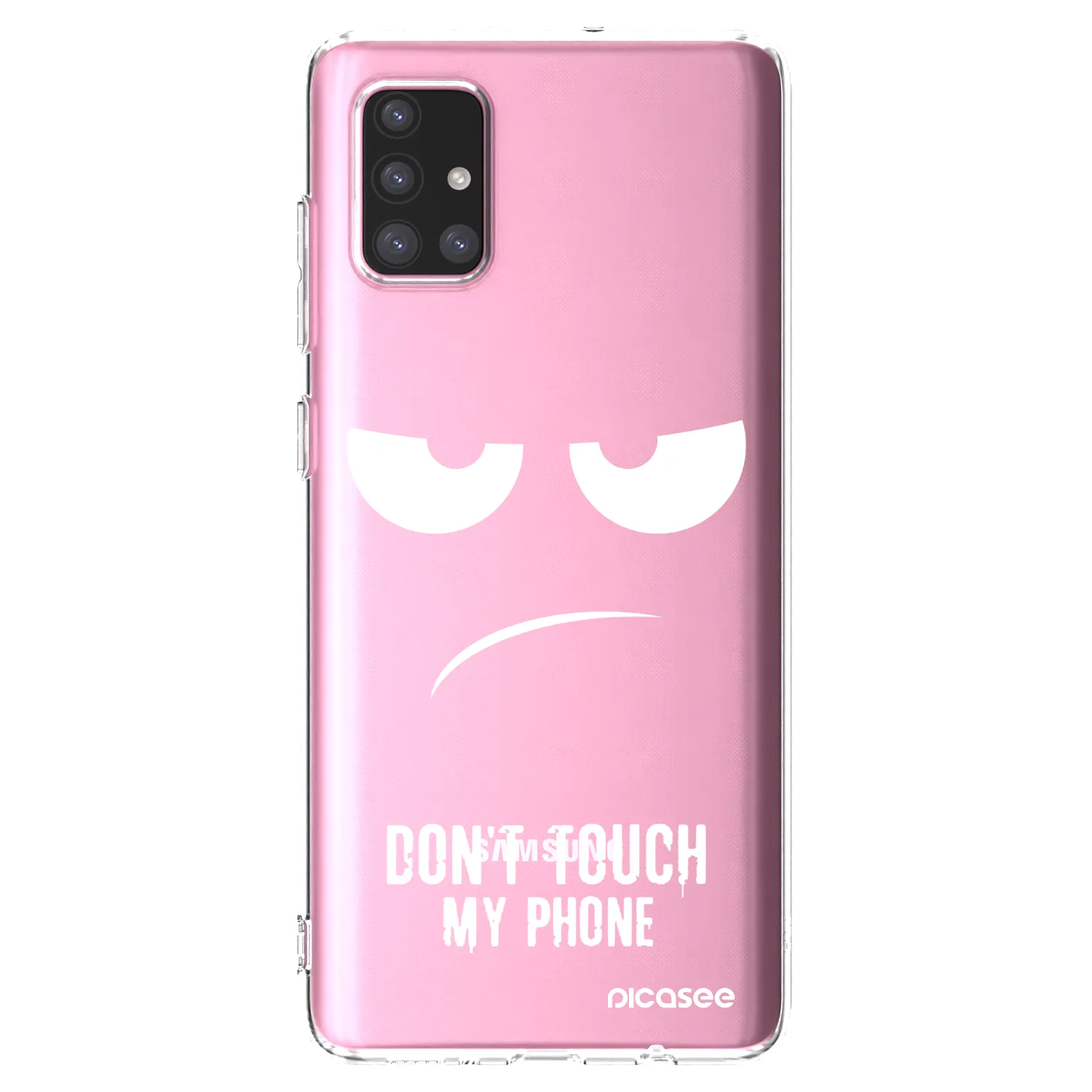 Picasee Samsung Galaxy A71 A715F Hülle - Transparentes Silikon - Don't Touch My Phone