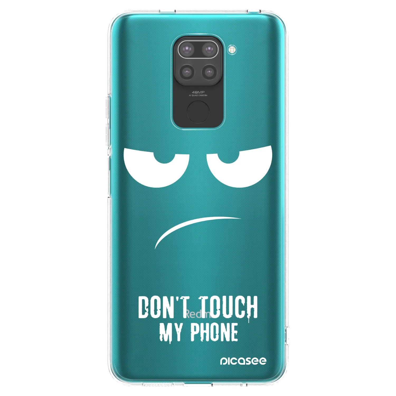 Picasee Xiaomi Redmi Note 9 Hülle - Schwarzes Silikon - Don't Touch My Phone
