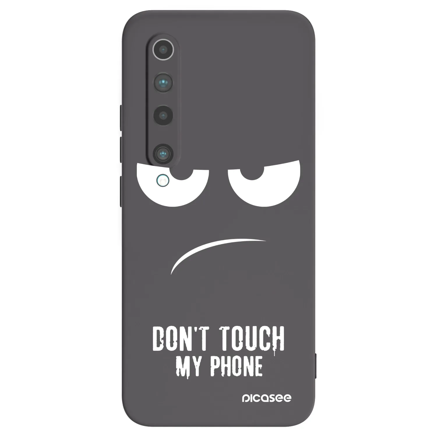 Picasee Xiaomi Mi 10 Hülle - Schwarzes Silikon - Don't Touch My Phone