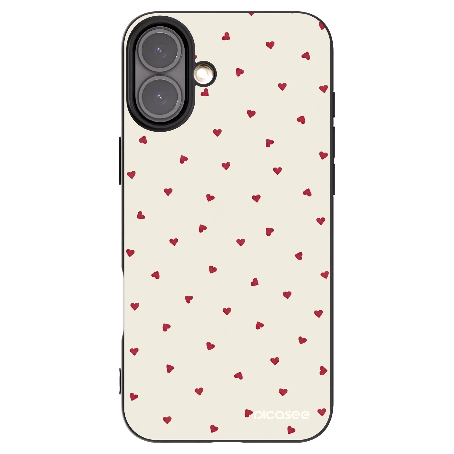 Picasee Apple iPhone 16 Plus Hülle - Schwarzes Silikon - Little Love