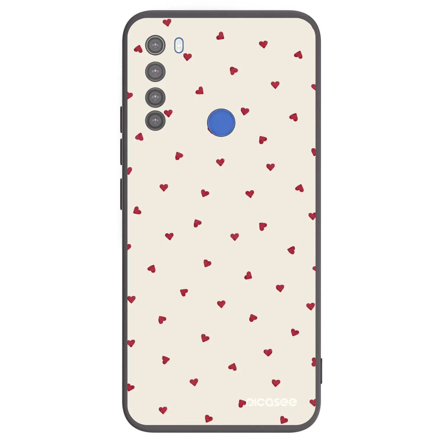 Picasee Xiaomi Redmi Note 8T Hülle - Schwarzes Silikon - Little Love