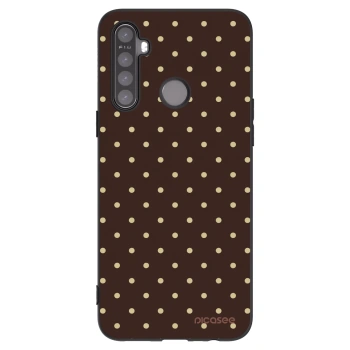 Picasee Realme 6i Hülle - Schwarzes Silikon - Vanilla Dots & Chocolate