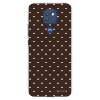 Picasee Motorola Moto G9 Play Hülle - Transparentes Silikon - Vanilla Dots & Chocolate