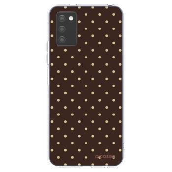 Hülle für Samsung Galaxy A02s A025G - Vanilla Dots & Chocolate