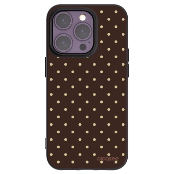 Picasee Apple iPhone 14 Pro Hülle - Schwarzes Silikon - Vanilla Dots & Chocolate