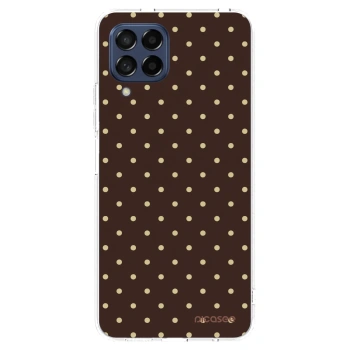 Picasee Samsung Galaxy M53 5G Hülle - Transparentes Silikon - Vanilla Dots & Chocolate