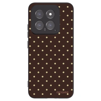 Picasee Xiaomi 14 Hülle - Schwarzes Silikon - Vanilla Dots & Chocolate
