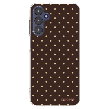 Picasee Samsung Galaxy A15 A155F 4G Hülle - Transparentes Silikon - Vanilla Dots & Chocolate