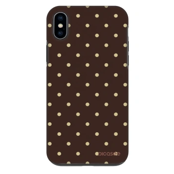 Hülle für Apple iPhone XS Max - Vanilla Dots & Chocolate