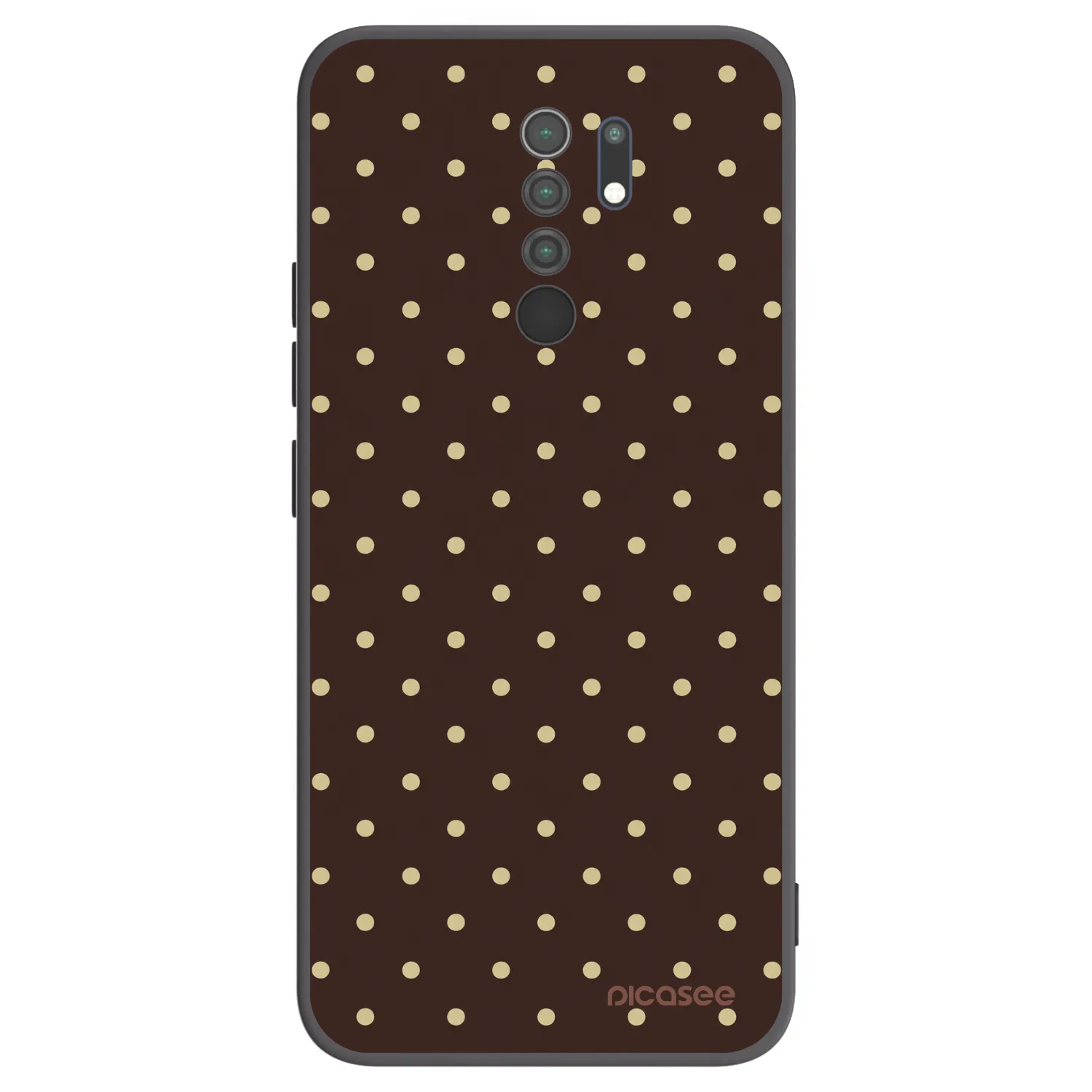 Picasee Xiaomi Redmi 9 Hülle - Schwarzes Silikon - Vanilla Dots & Chocolate