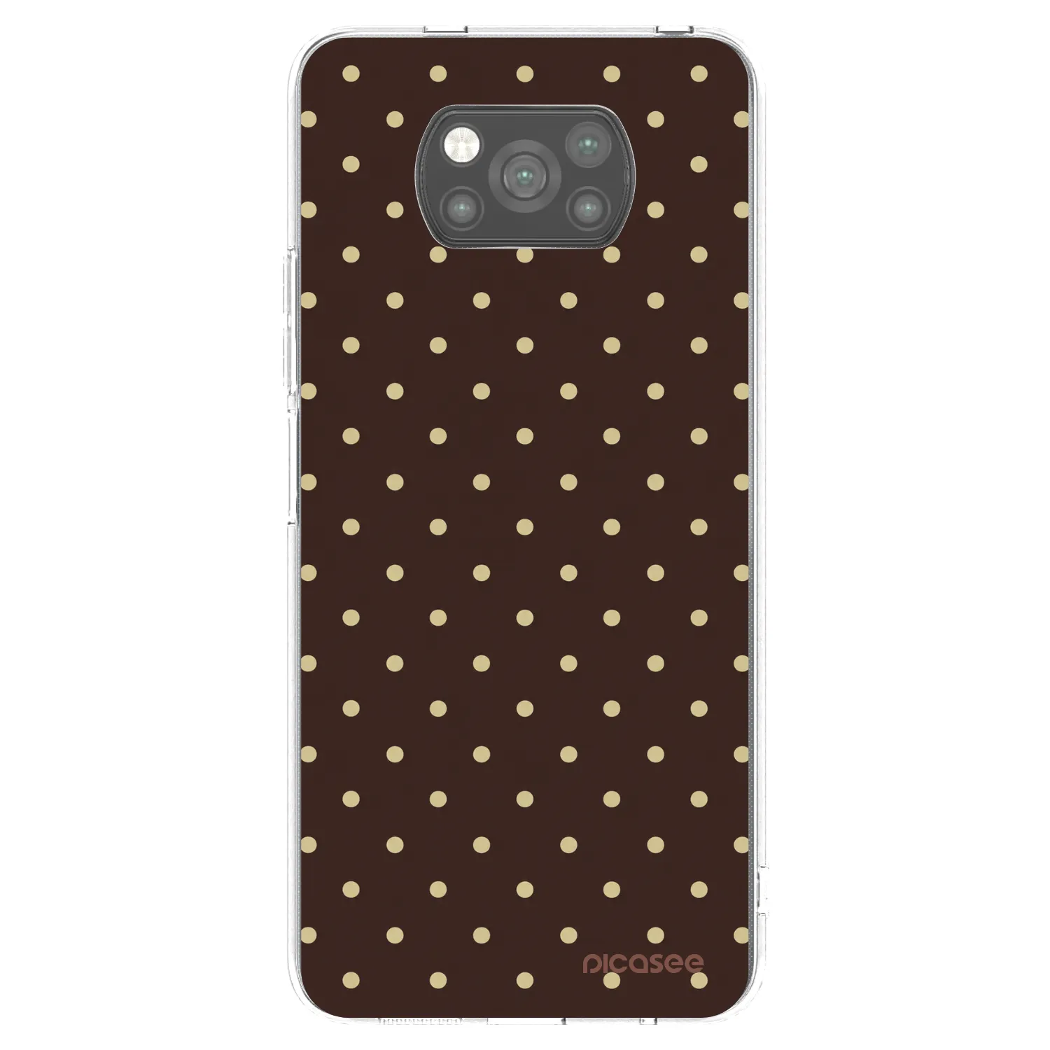 Picasee Xiaomi Poco X3 Hülle - Schwarzes Silikon - Vanilla Dots & Chocolate