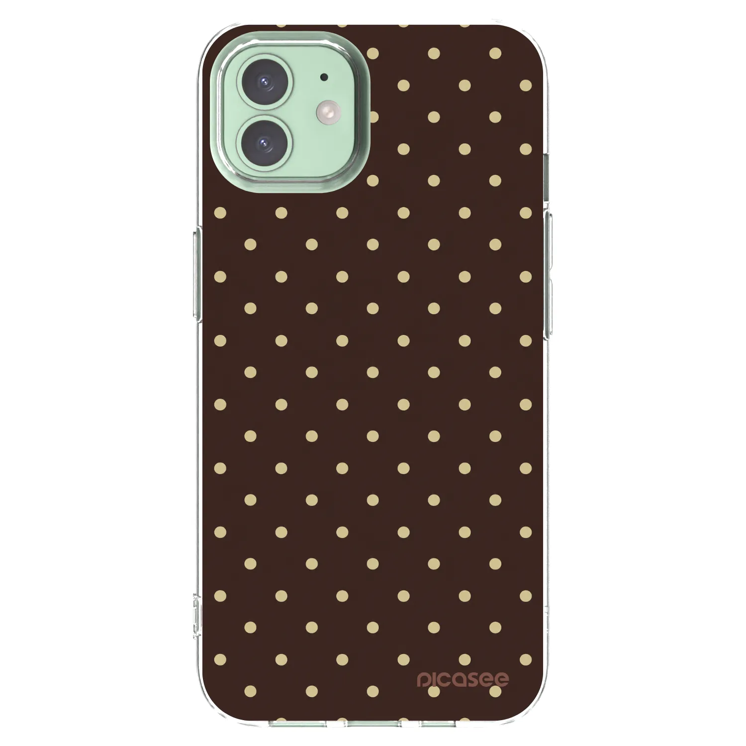 Picasee Apple iPhone 12 Hülle - Transparentes Silikon - Vanilla Dots & Chocolate