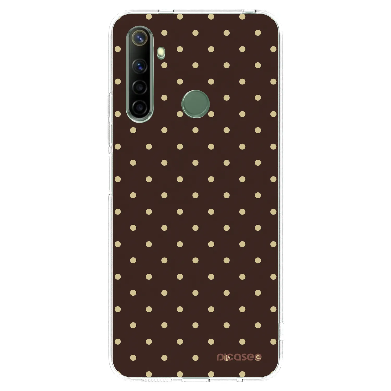 Picasee Realme 6i Hülle - Transparentes Silikon - Vanilla Dots & Chocolate