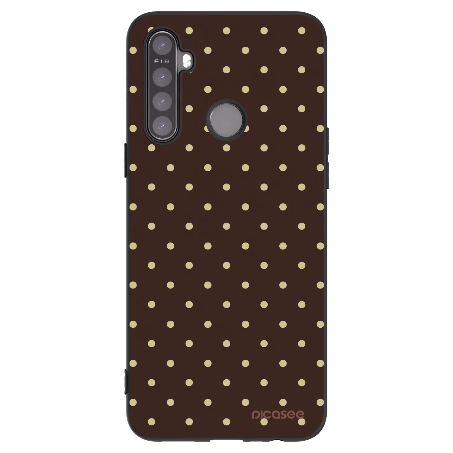 Picasee Realme 5 Hülle - Schwarzes Silikon - Vanilla Dots & Chocolate