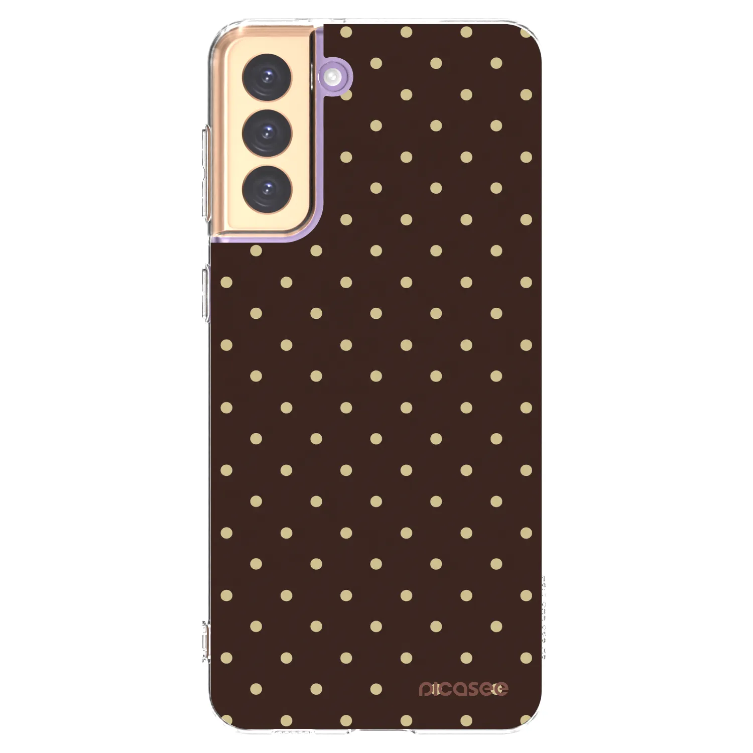 Picasee Samsung Galaxy S21+ 5G G996F Hülle - Transparentes Silikon - Vanilla Dots & Chocolate