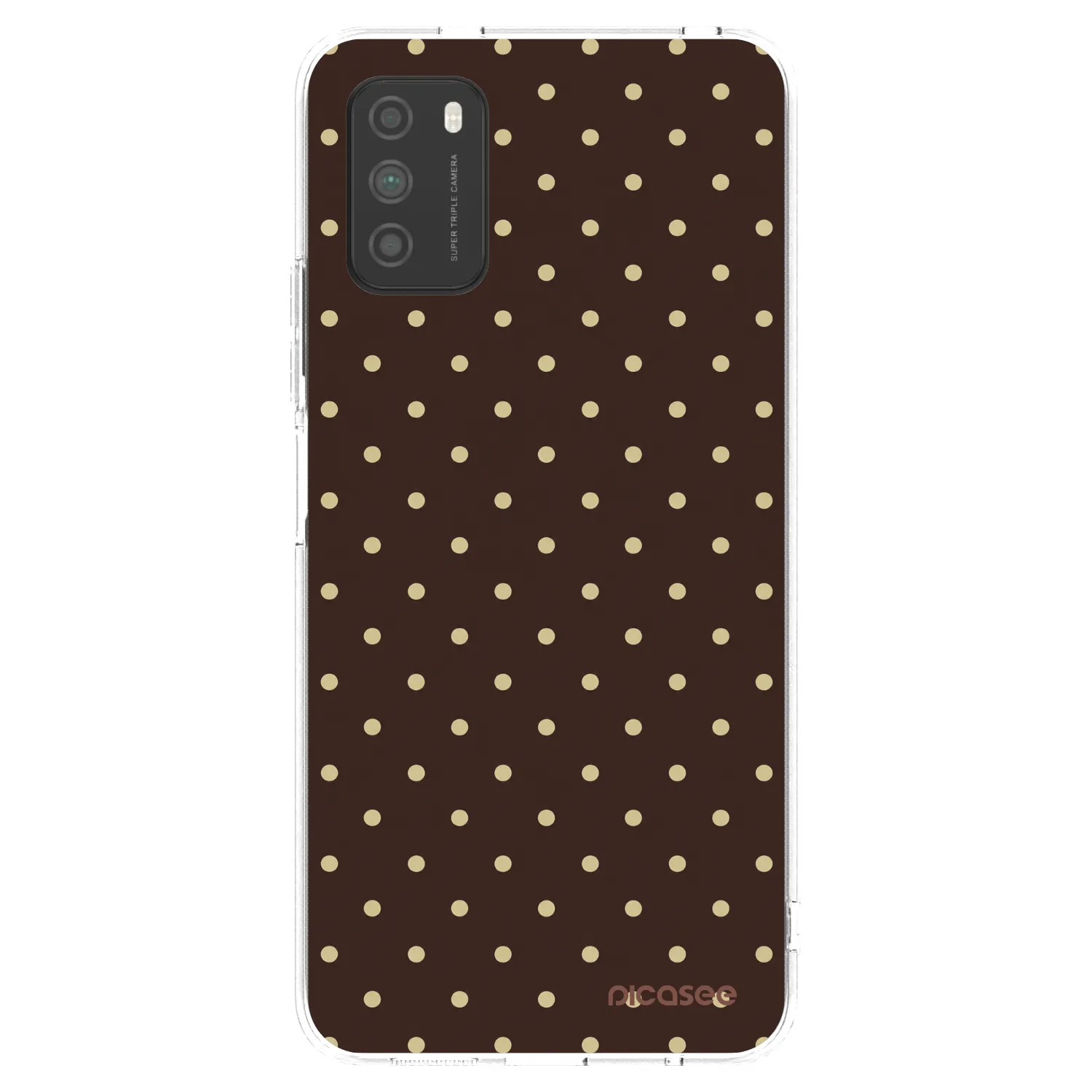 Picasee Xiaomi Poco M3 Hülle - Transparentes Silikon - Vanilla Dots & Chocolate