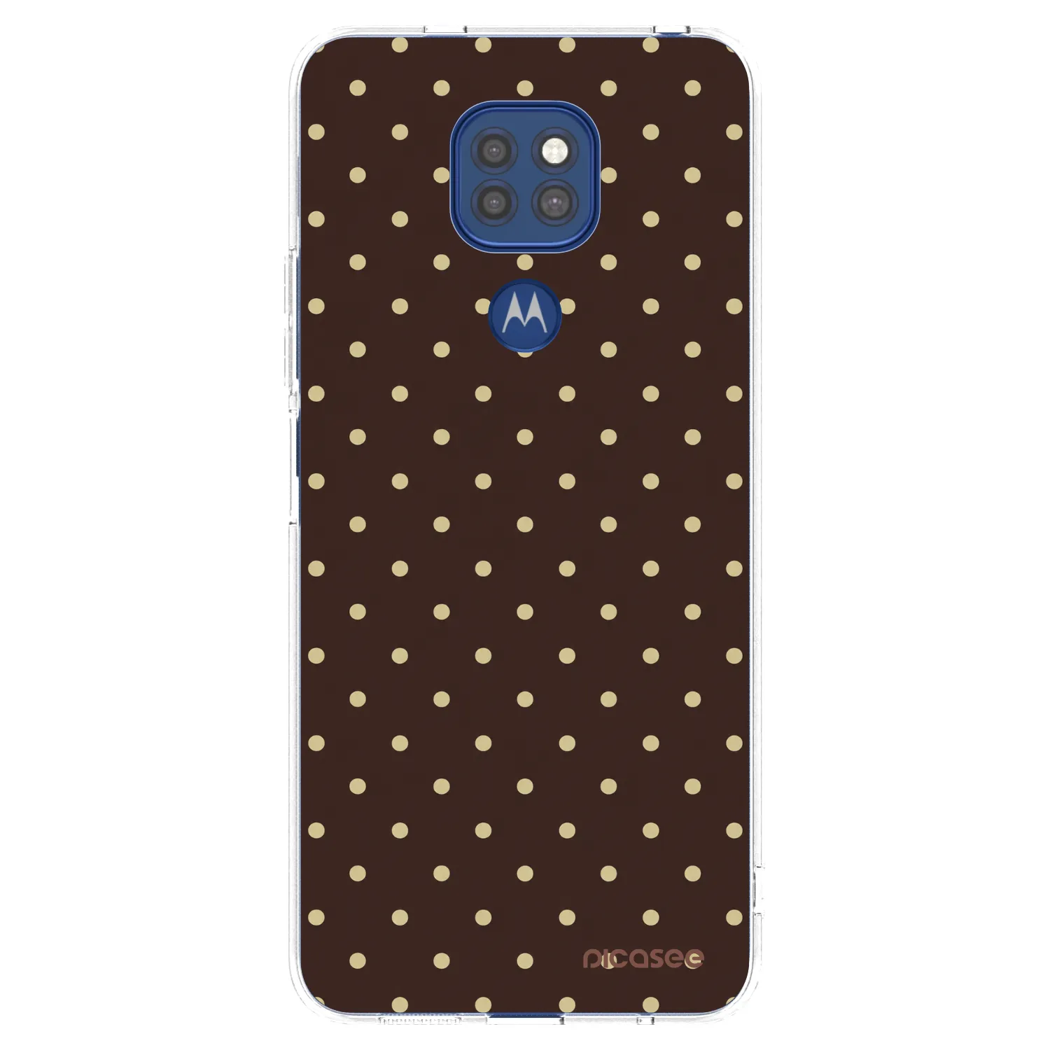 Picasee Motorola Moto G9 Play Hülle - Transparentes Silikon - Vanilla Dots & Chocolate