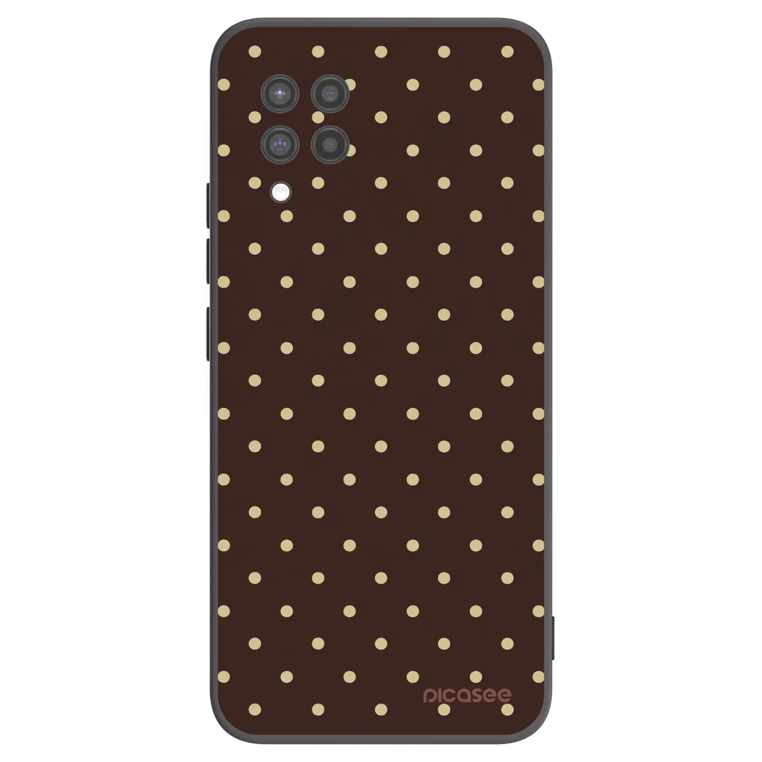 Picasee Samsung Galaxy A42 A426B Hülle - Schwarzes Silikon - Vanilla Dots & Chocolate