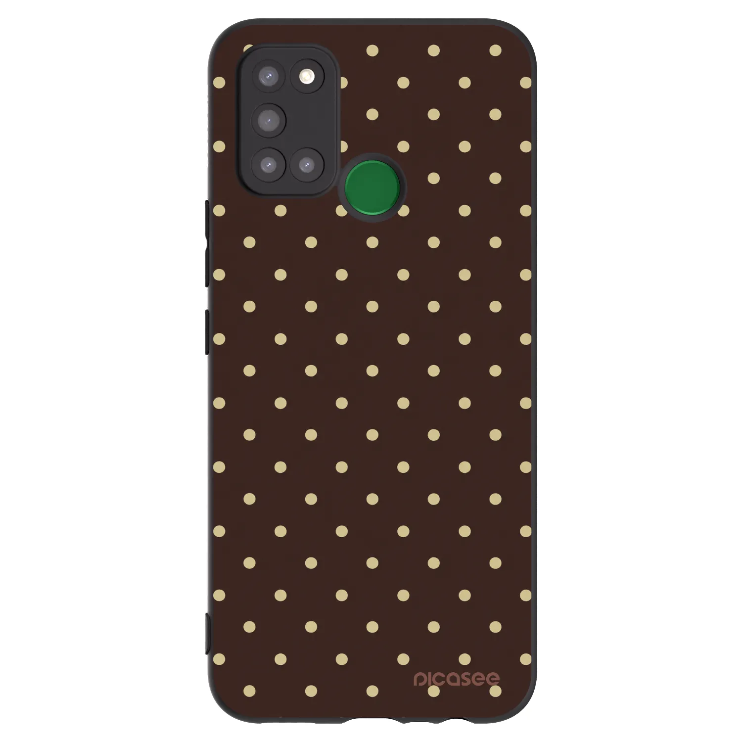 Picasee Realme 7i Hülle - Schwarzes Silikon - Vanilla Dots & Chocolate