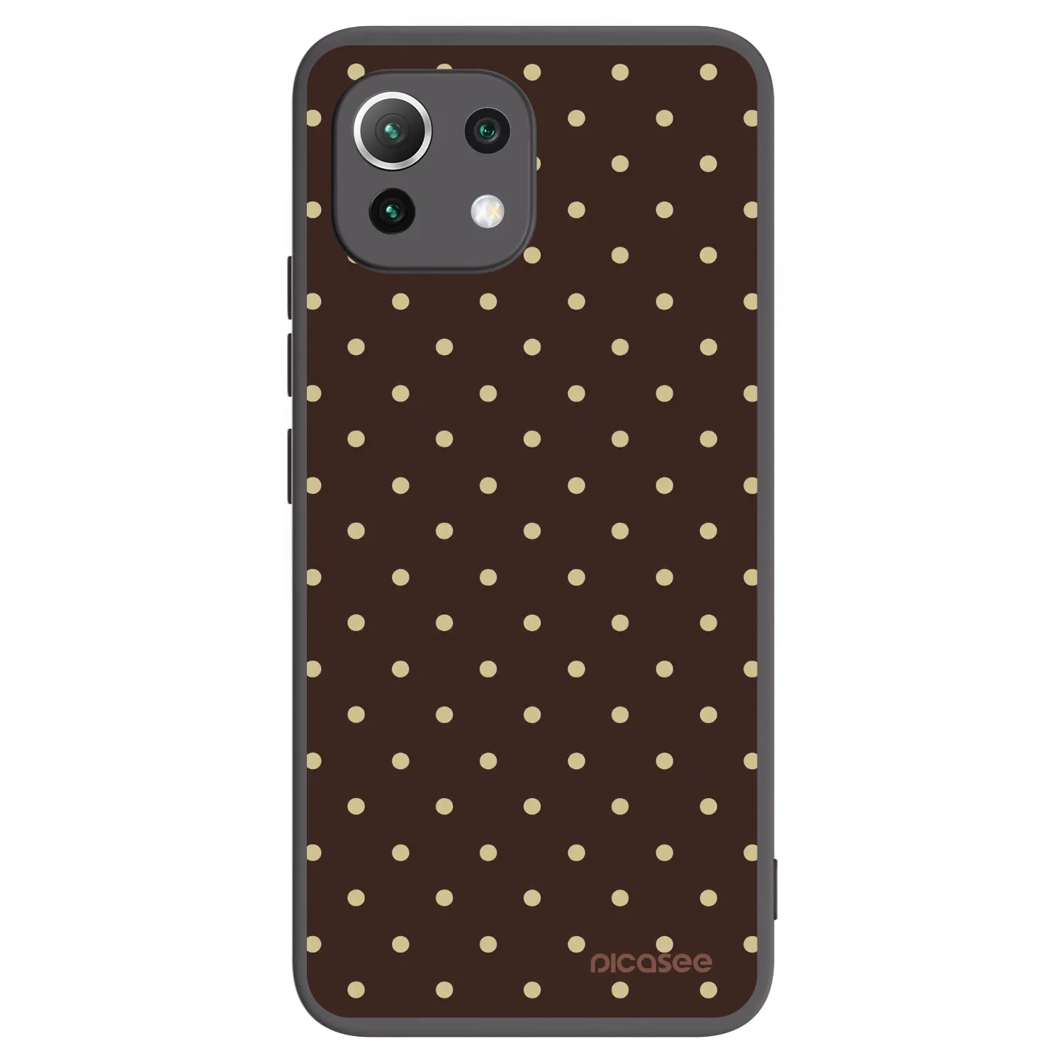 Picasee Xiaomi Mi 11 Lite Hülle - Schwarzes Silikon - Vanilla Dots & Chocolate