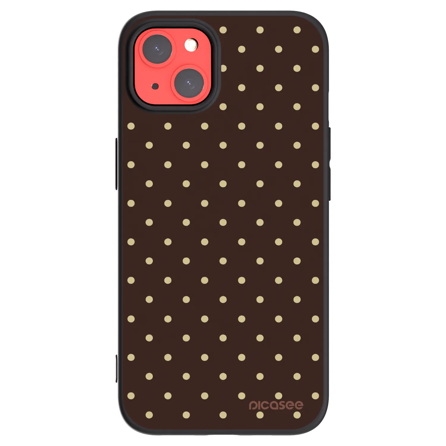 Picasee Apple iPhone 13 Hülle - Schwarzes Silikon - Vanilla Dots & Chocolate