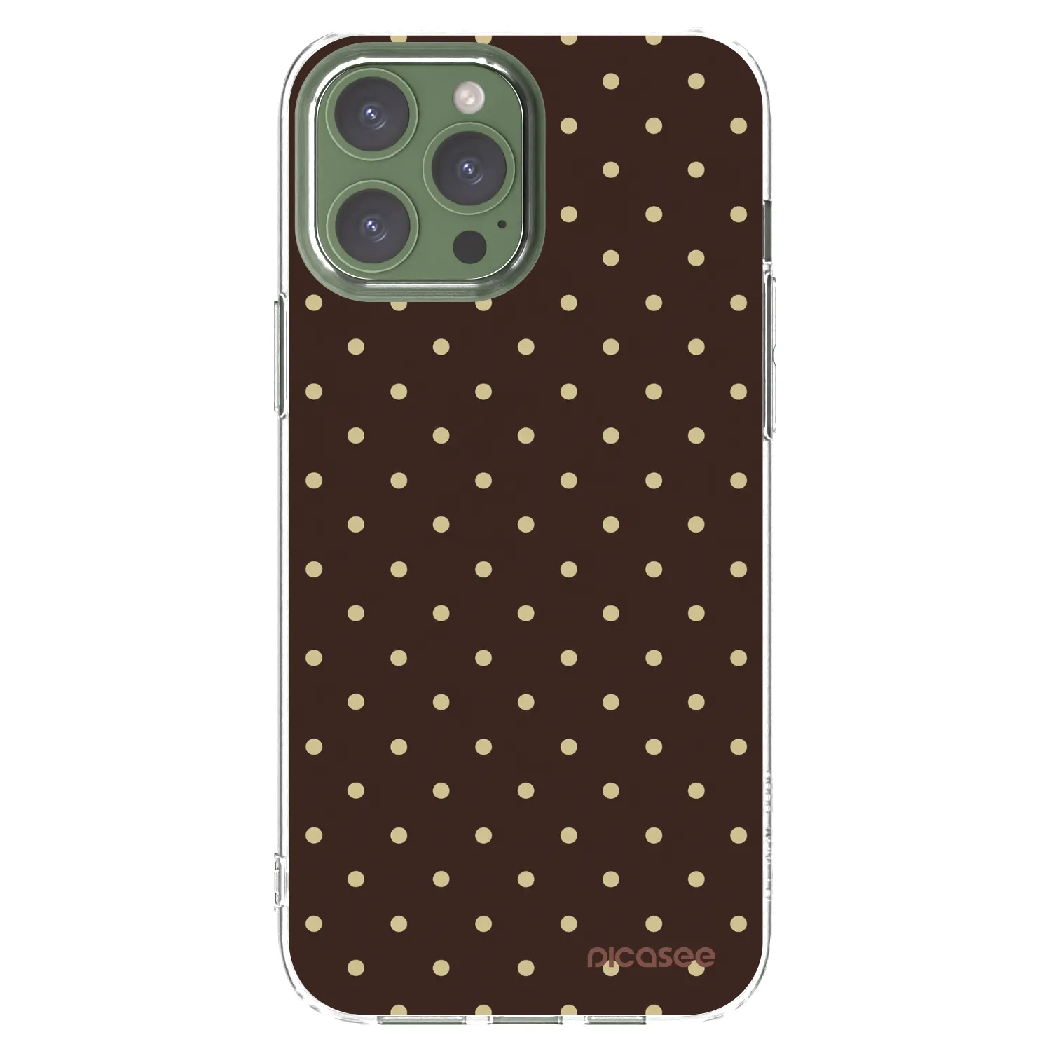 Picasee Apple iPhone 13 Pro Max Hülle - Transparentes Silikon - Vanilla Dots & Chocolate