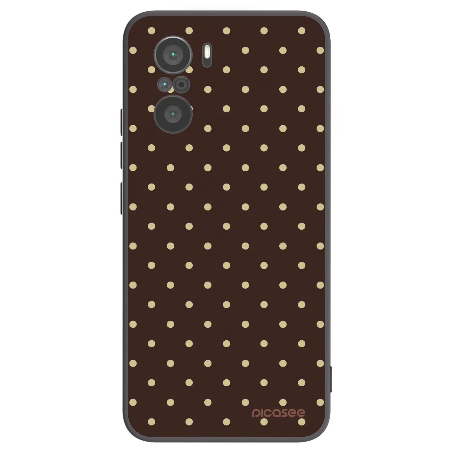 Picasee Xiaomi Poco F3 Hülle - Schwarzes Silikon - Vanilla Dots & Chocolate
