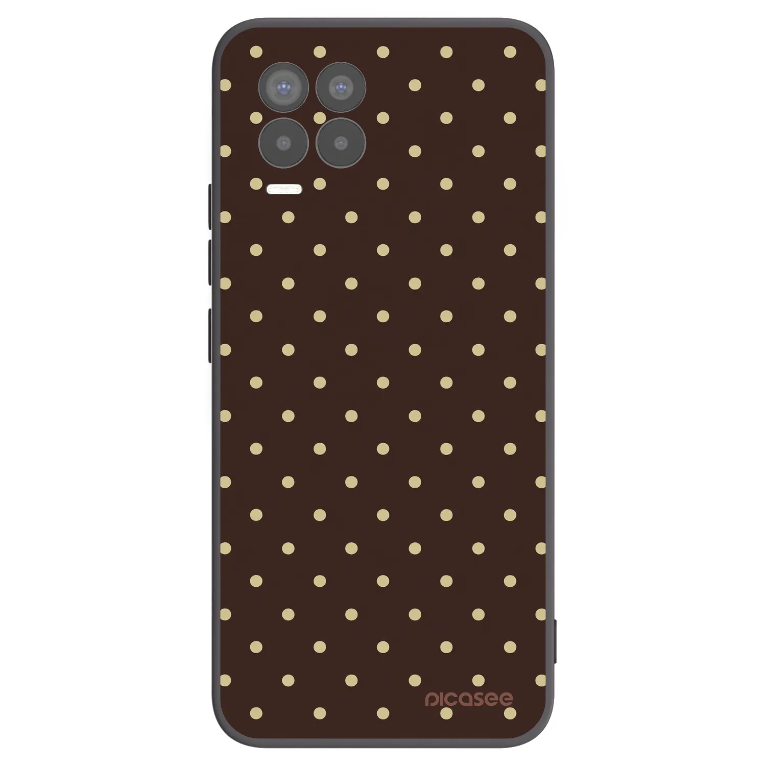 Picasee Realme 8 Pro Hülle - Schwarzes Silikon - Vanilla Dots & Chocolate