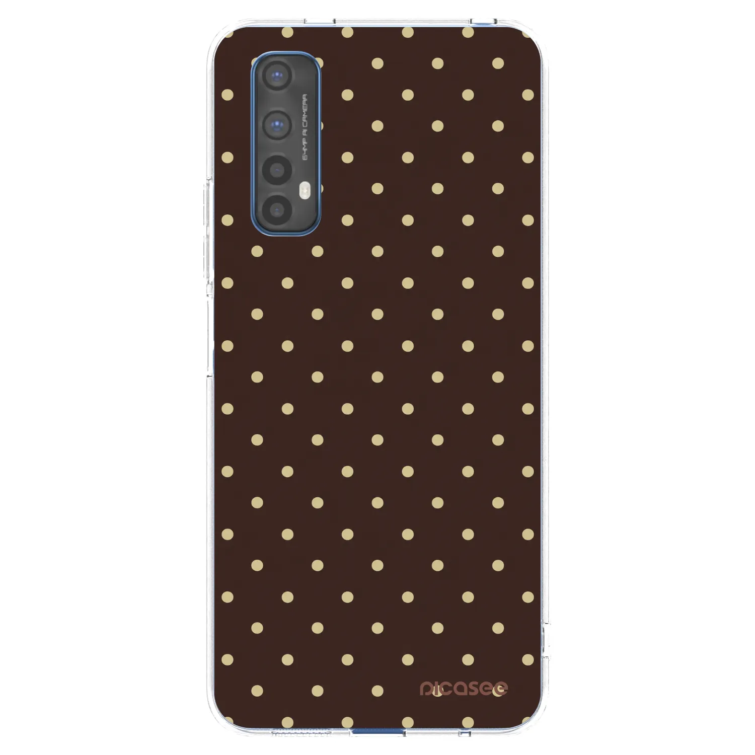 Picasee Realme 7 Hülle - Transparentes Silikon - Vanilla Dots & Chocolate