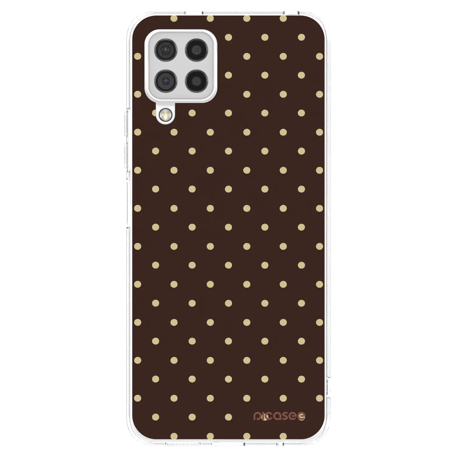 Picasee Samsung Galaxy A22 A225F 4G Hülle - Transparentes Silikon - Vanilla Dots & Chocolate