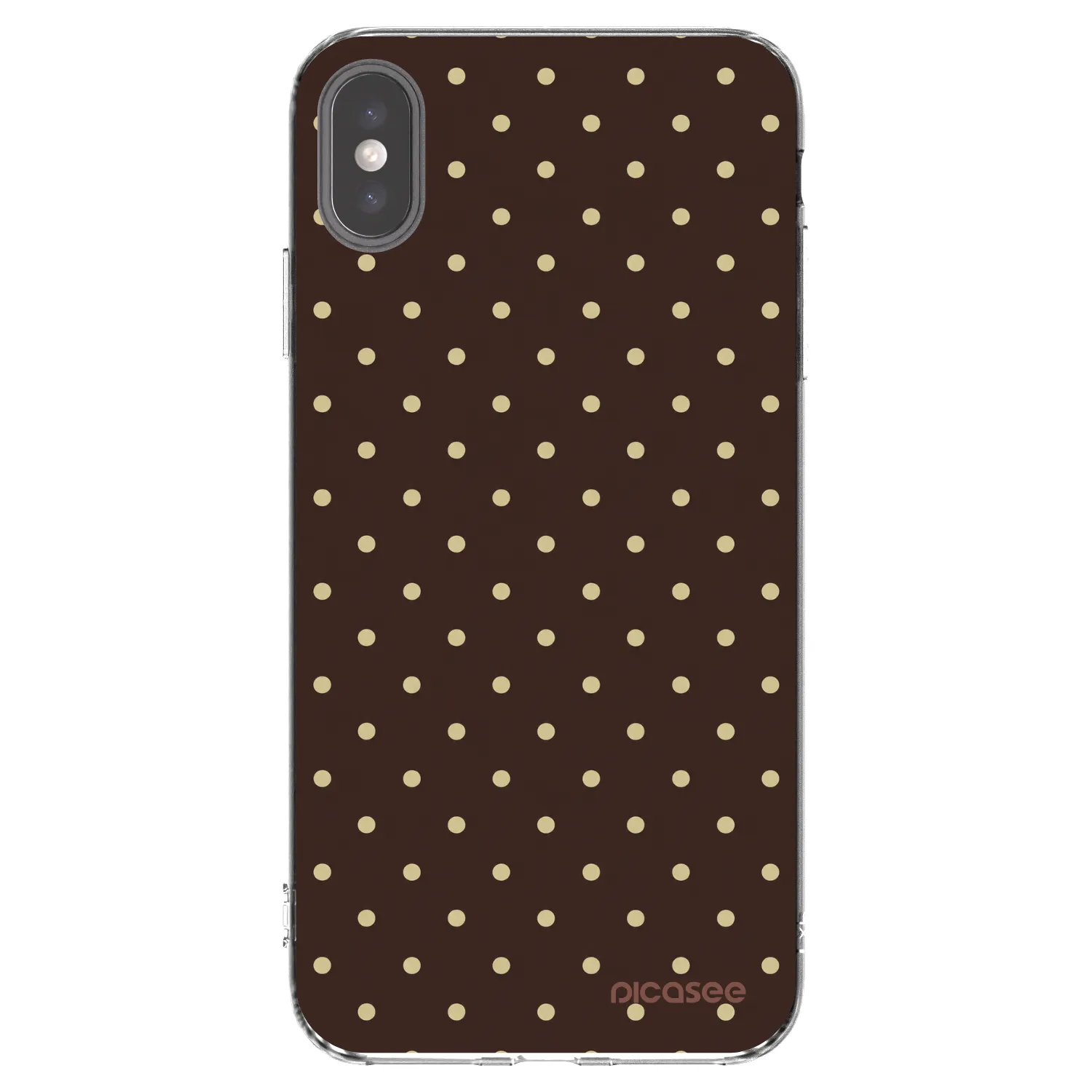 Picasee Apple iPhone XS Max Hülle - Transparentes Silikon - Vanilla Dots & Chocolate