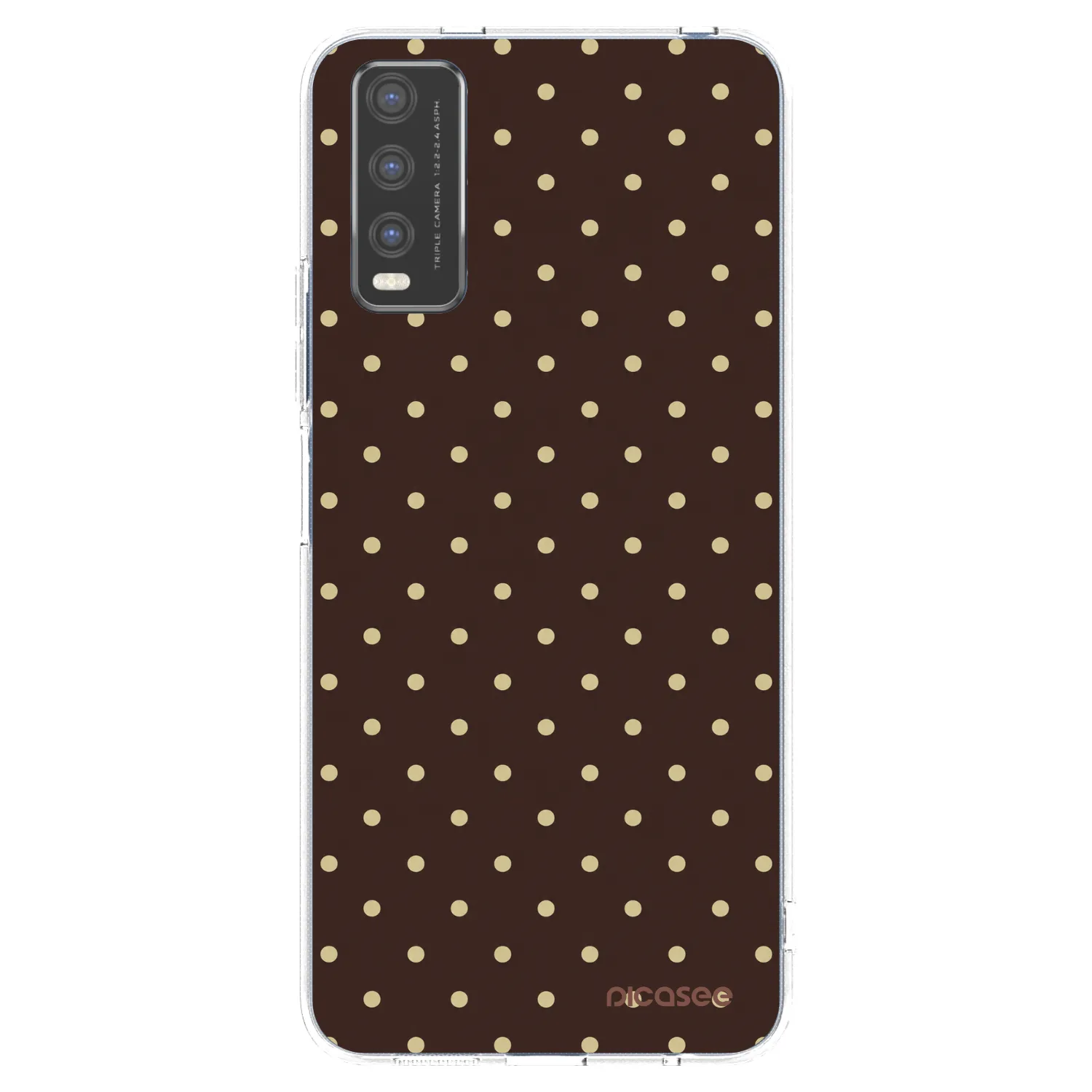 Picasee Vivo Y20s Hülle - Transparentes Silikon - Vanilla Dots & Chocolate