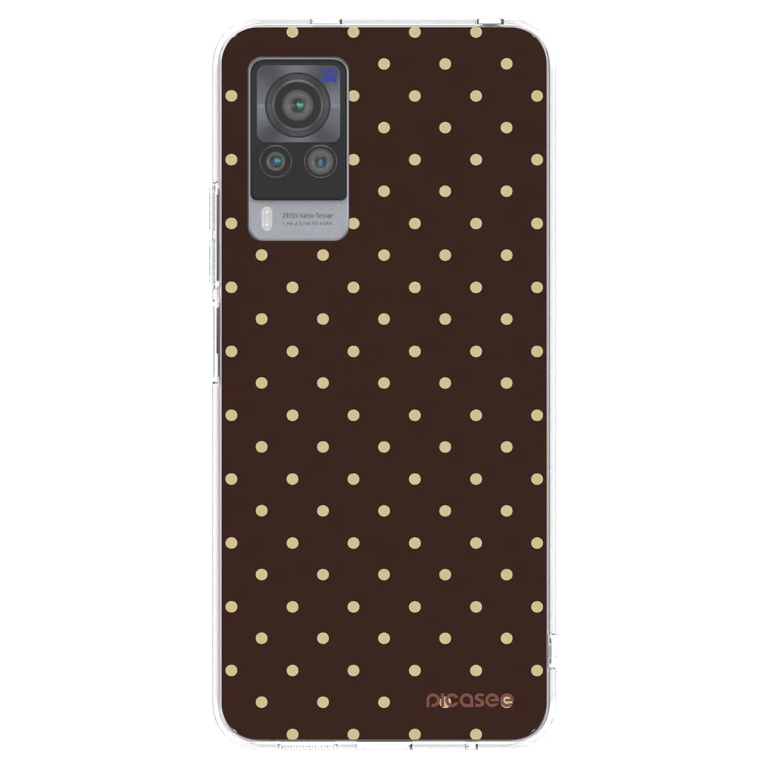 Picasee Vivo X60 Pro 5G Hülle - Transparentes Silikon - Vanilla Dots & Chocolate