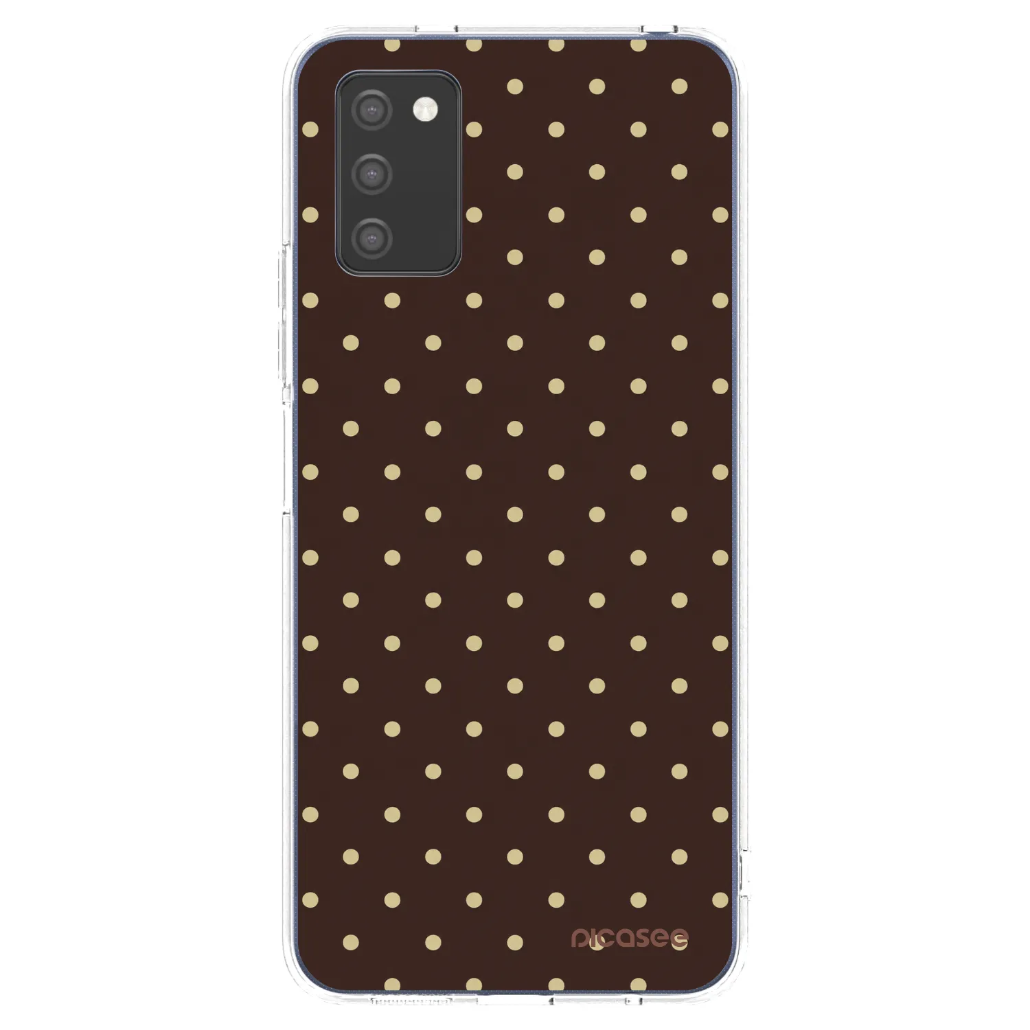 Picasee Samsung Galaxy A03s A037G Hülle - Transparentes Silikon - Vanilla Dots & Chocolate