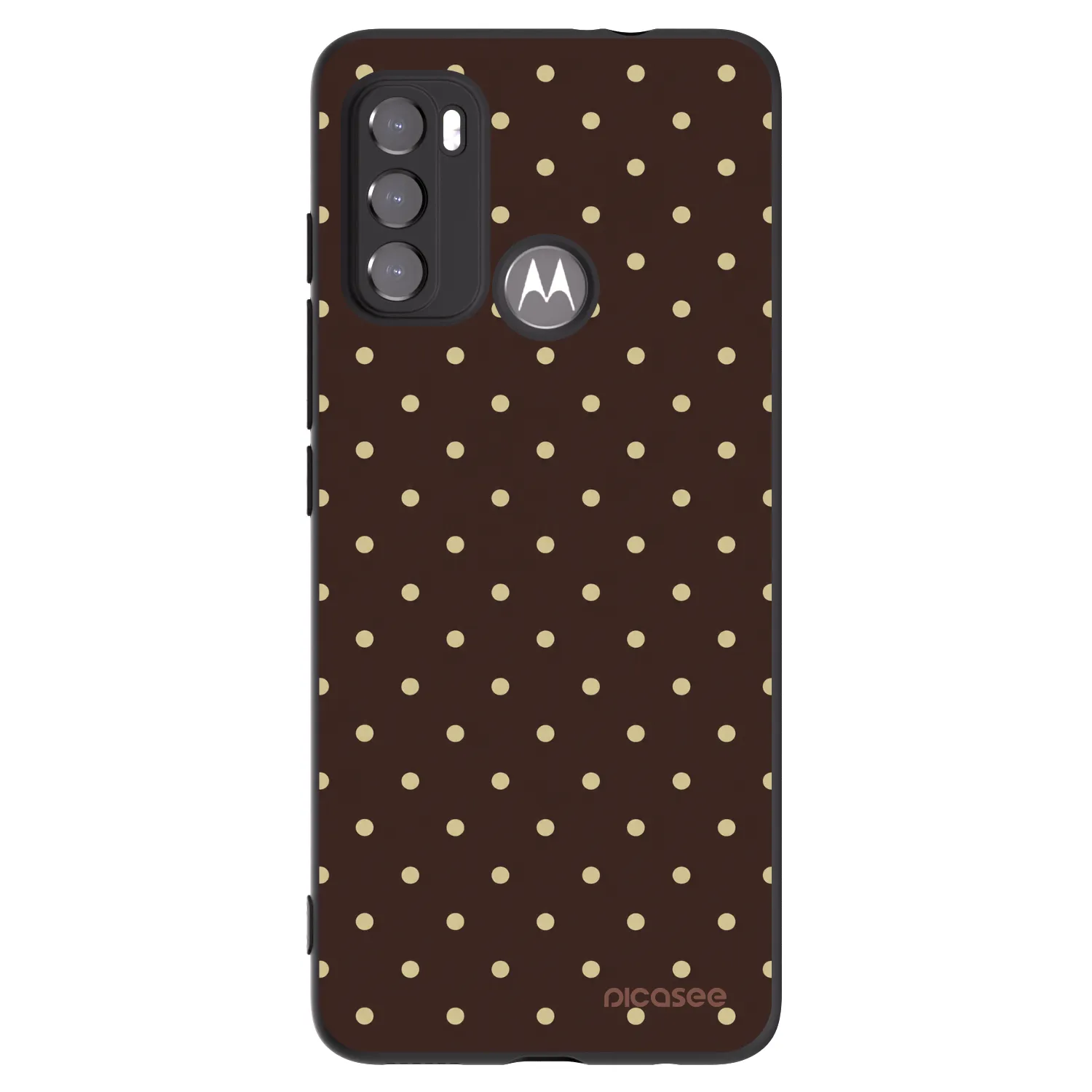 Picasee Motorola Moto G60 Hülle - Schwarzes Silikon - Vanilla Dots & Chocolate